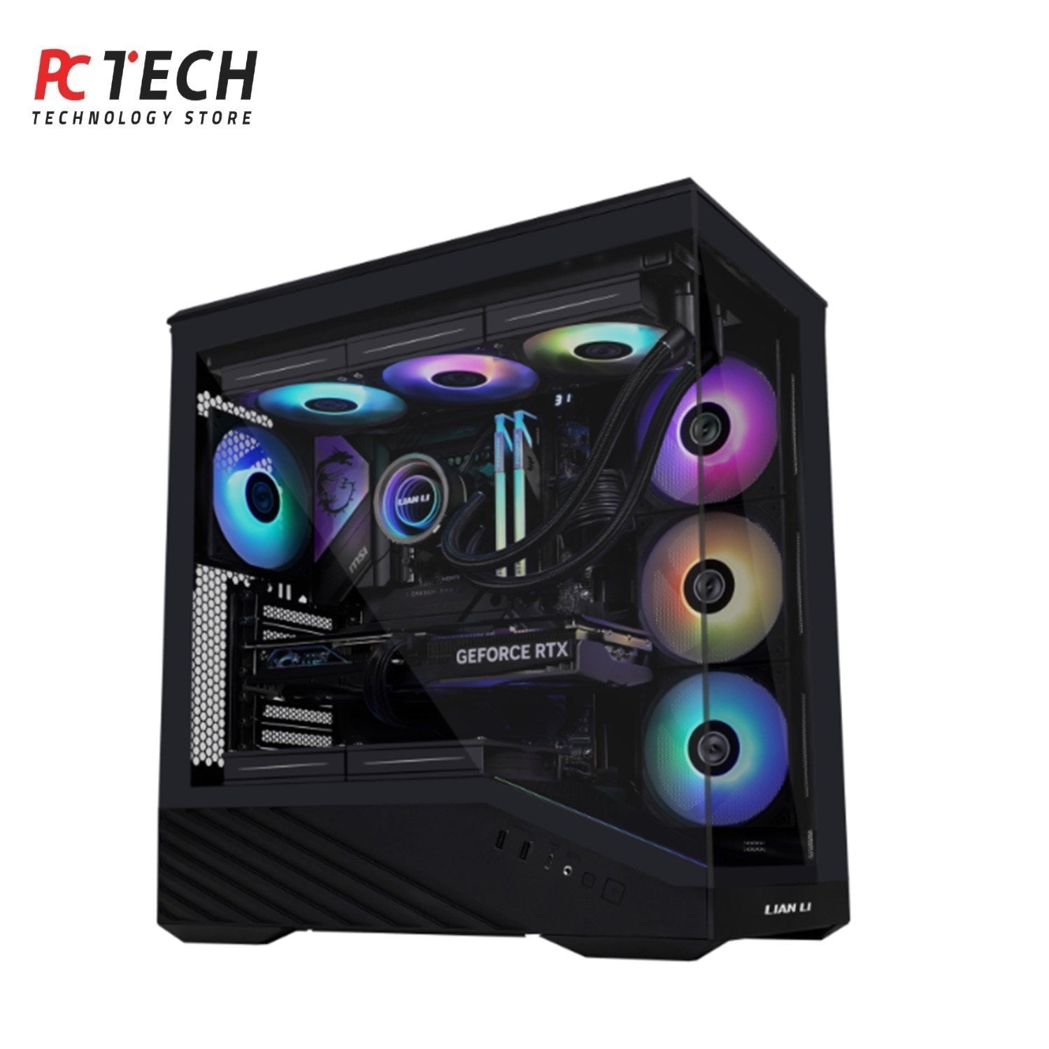 Lian Li V100R Gaming Case with 750W 80+ Bronze Power Supply – Mid Tower RGB