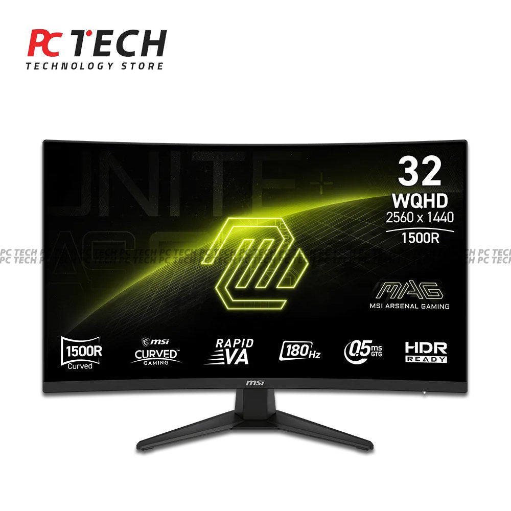 MSI MAG 321CQF E18 32″ Curved QHD Rapid VA Gaming Monitor