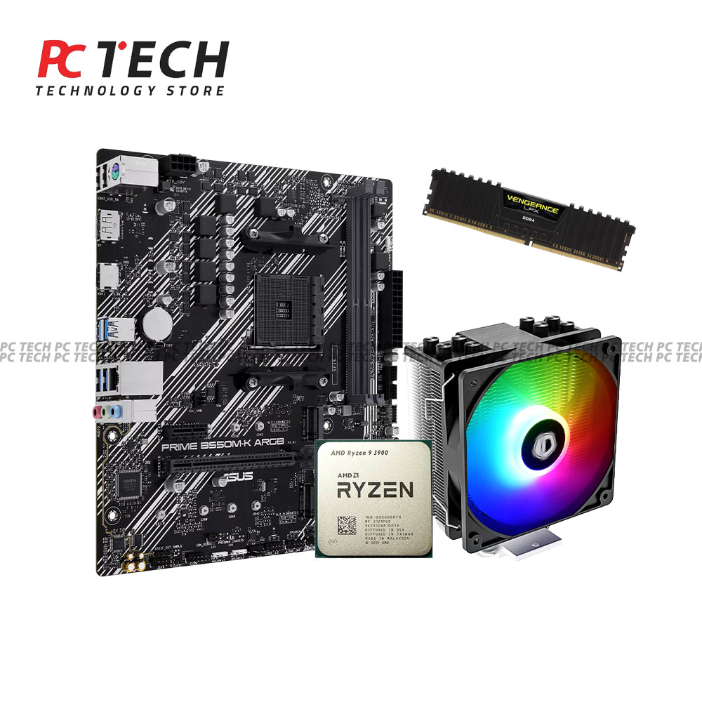 AMD Ryzen 9 3900 MPK + ASUS Prime B550M-K ARGB Bundle