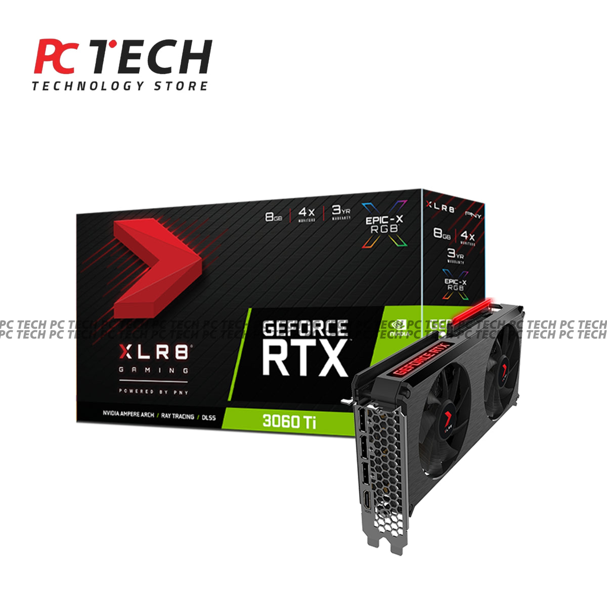 PNY XLR8 GeForce RTX 3060 Ti 8GB GDDR6 Graphics Card – Tray Version