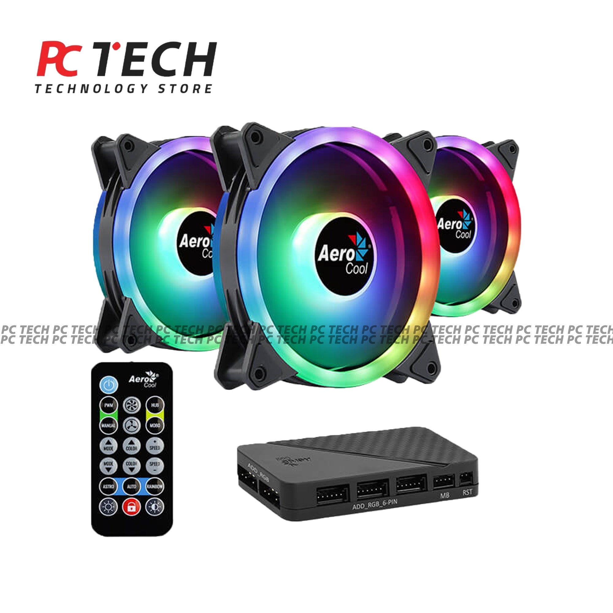 AEROCOOL DUO 12 Pro 3×120mm ARGB Case Fan Kit