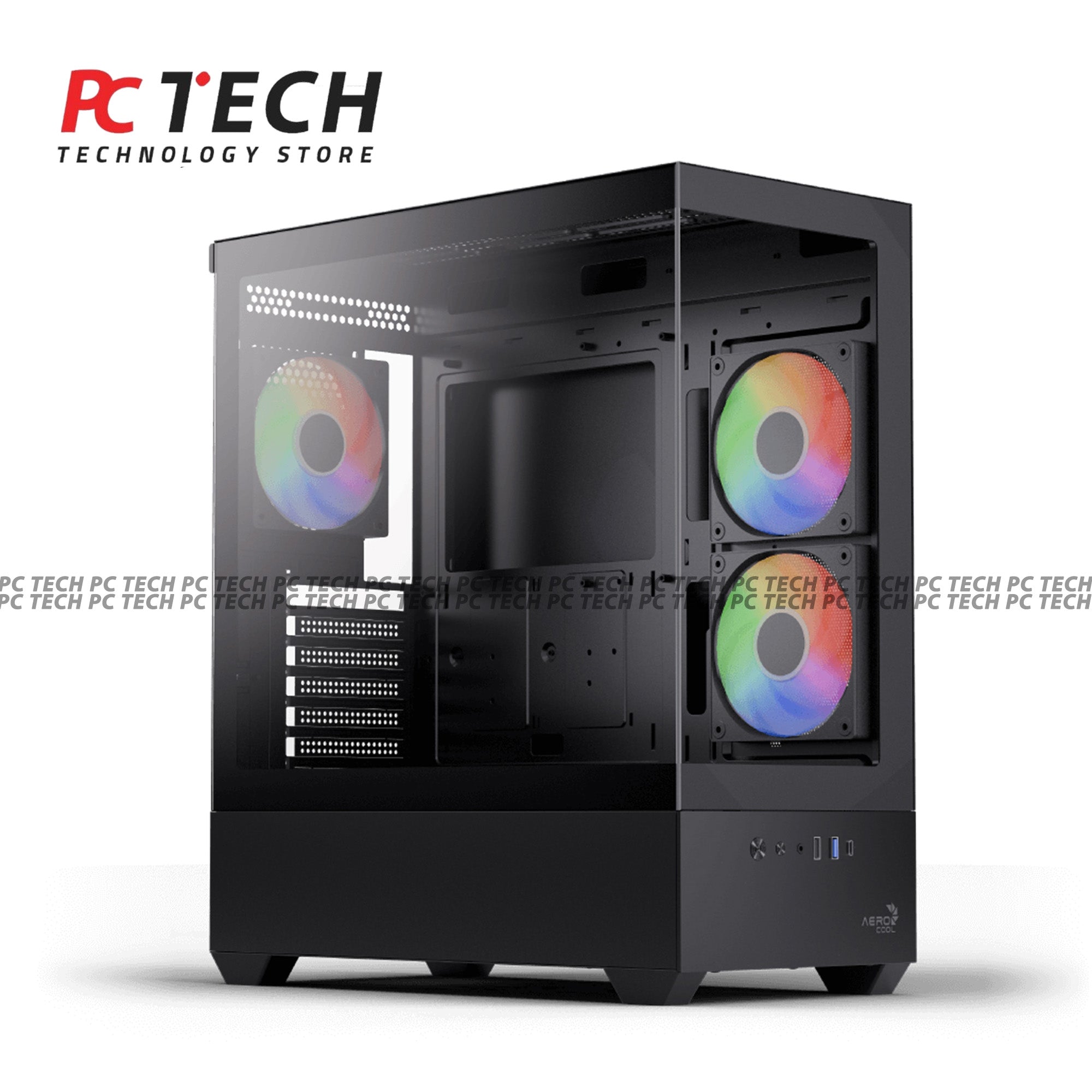 AEROCOOL P500D Black Case Combo with 650W 80+ Bronze Power Supply