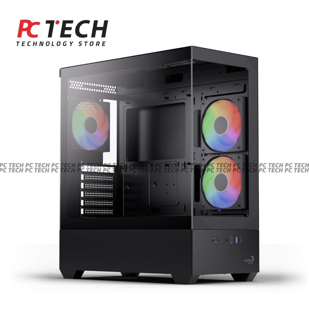 AEROCOOL P500D Black Case Combo with 650W 80+ Bronze Power Supply