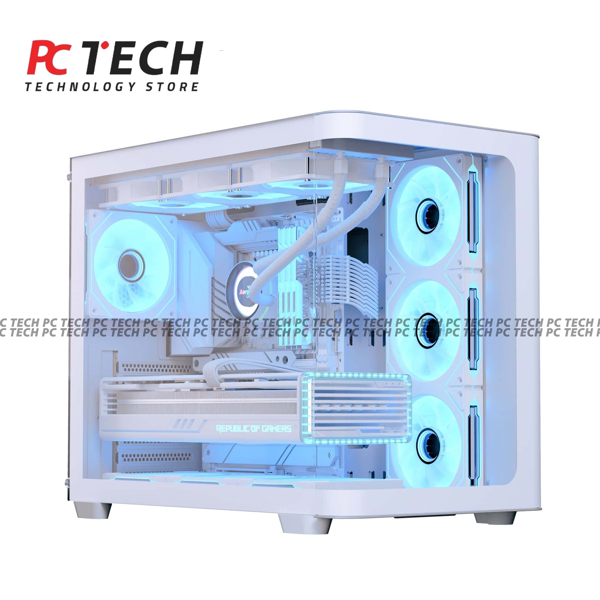 AEROCOOL P500C White Case Combo with 750W 80+ Bronze Power Supply