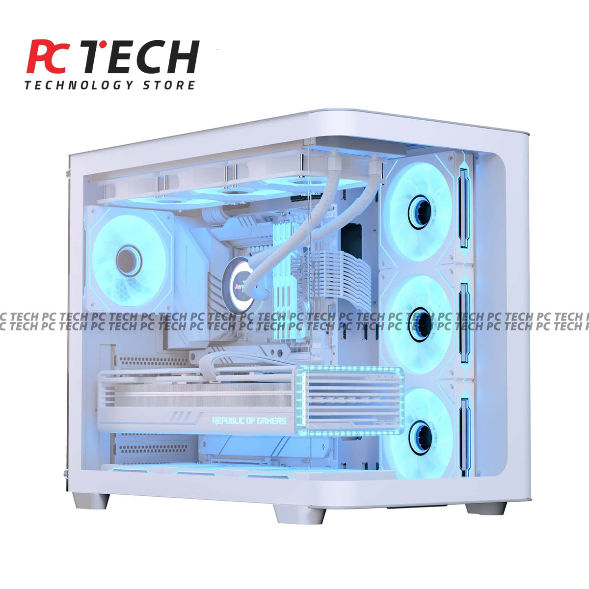 AEROCOOL P500C White Case Combo with 750W 80+ Bronze Power Supply