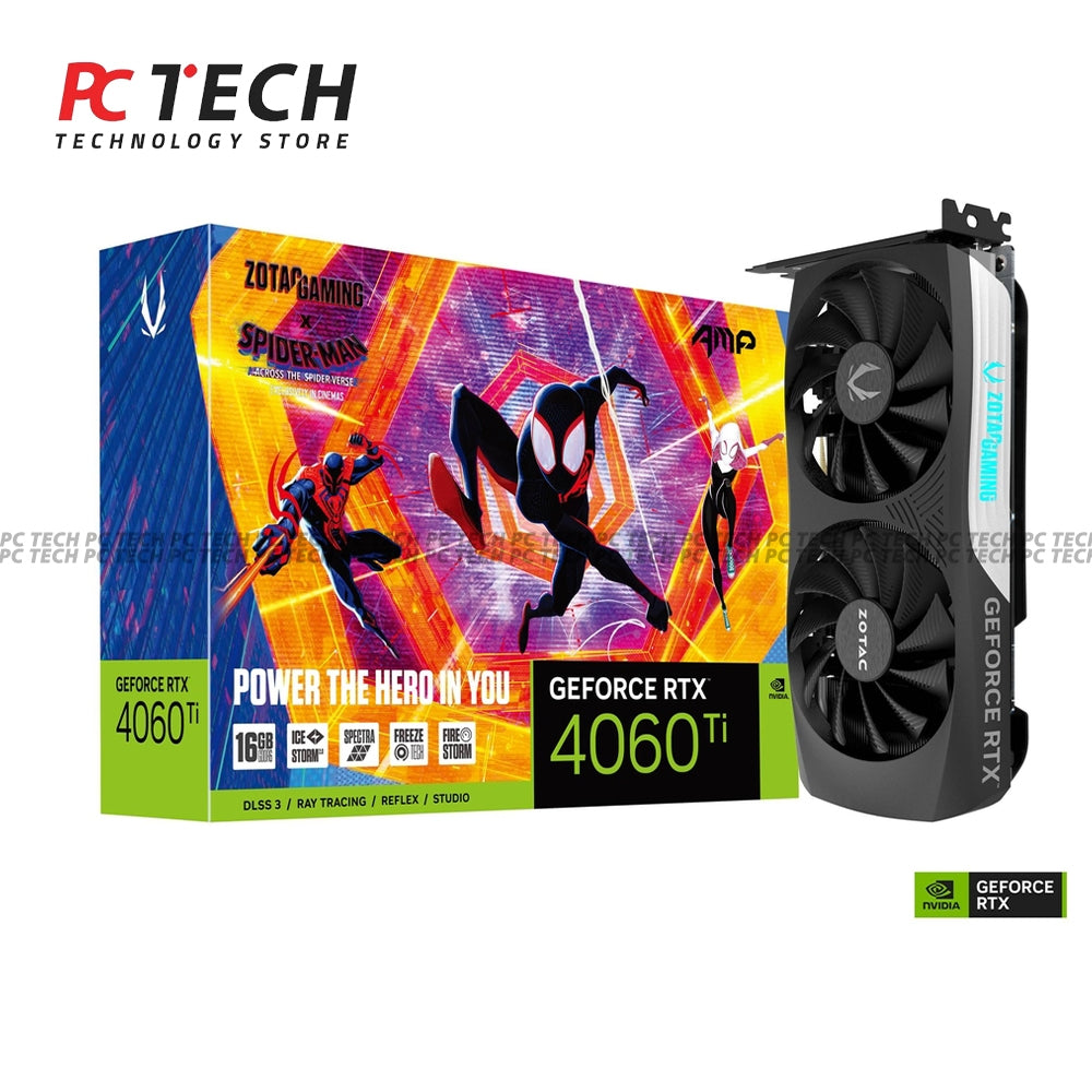 ZOTAC Gaming GeForce RTX 4060 Ti 16GB Spider-Man Edition Graphics Card – Box