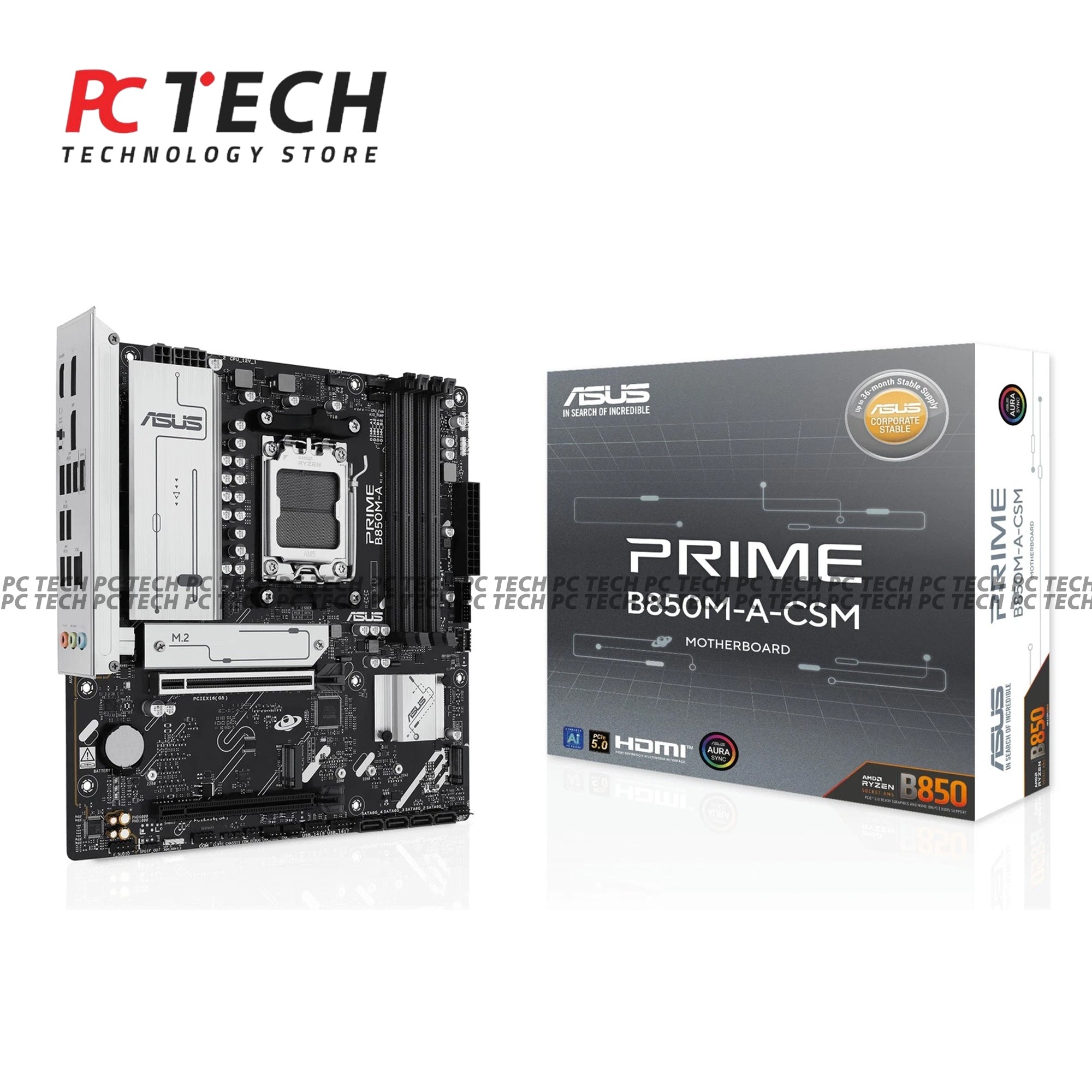 ASUS PRIME B850M-A CSM Motherboard – AMD AM5 DDR5