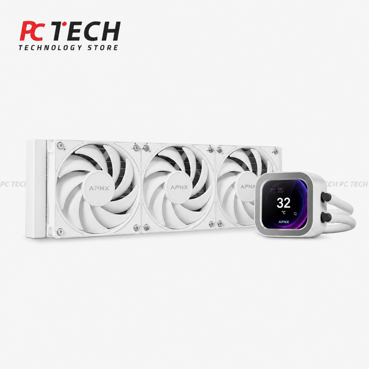 AEROCOOL APNX LC1 LCD 360 White Liquid CPU Cooler