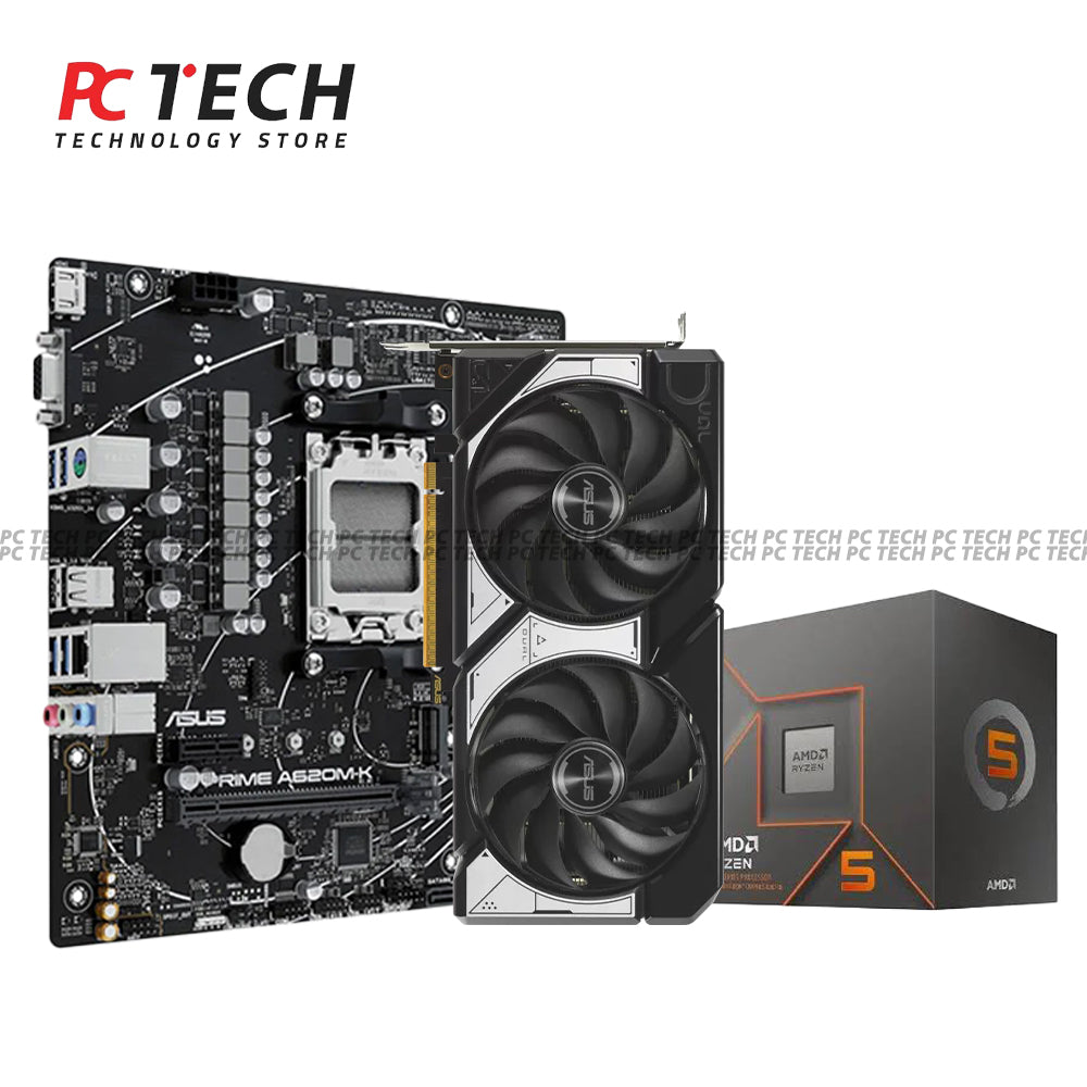 Ryzen 5 8400F MPK + ASUS Prime A620M-K + ASUS Dual OC RTX 5060 8GB Bundle