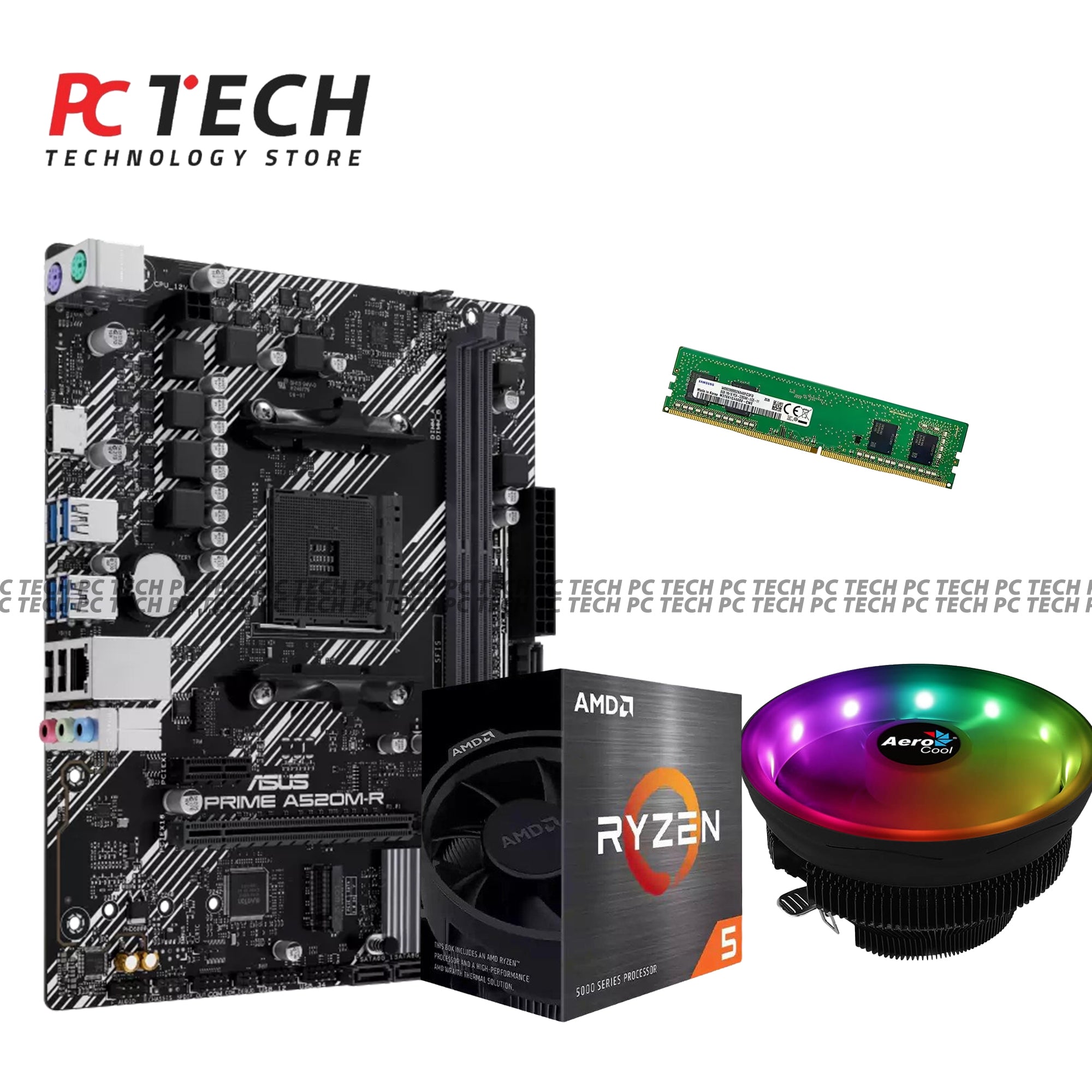 Ryzen 5 5500 PC Bundle | A520M-R | Core Plus | 16GB RAM