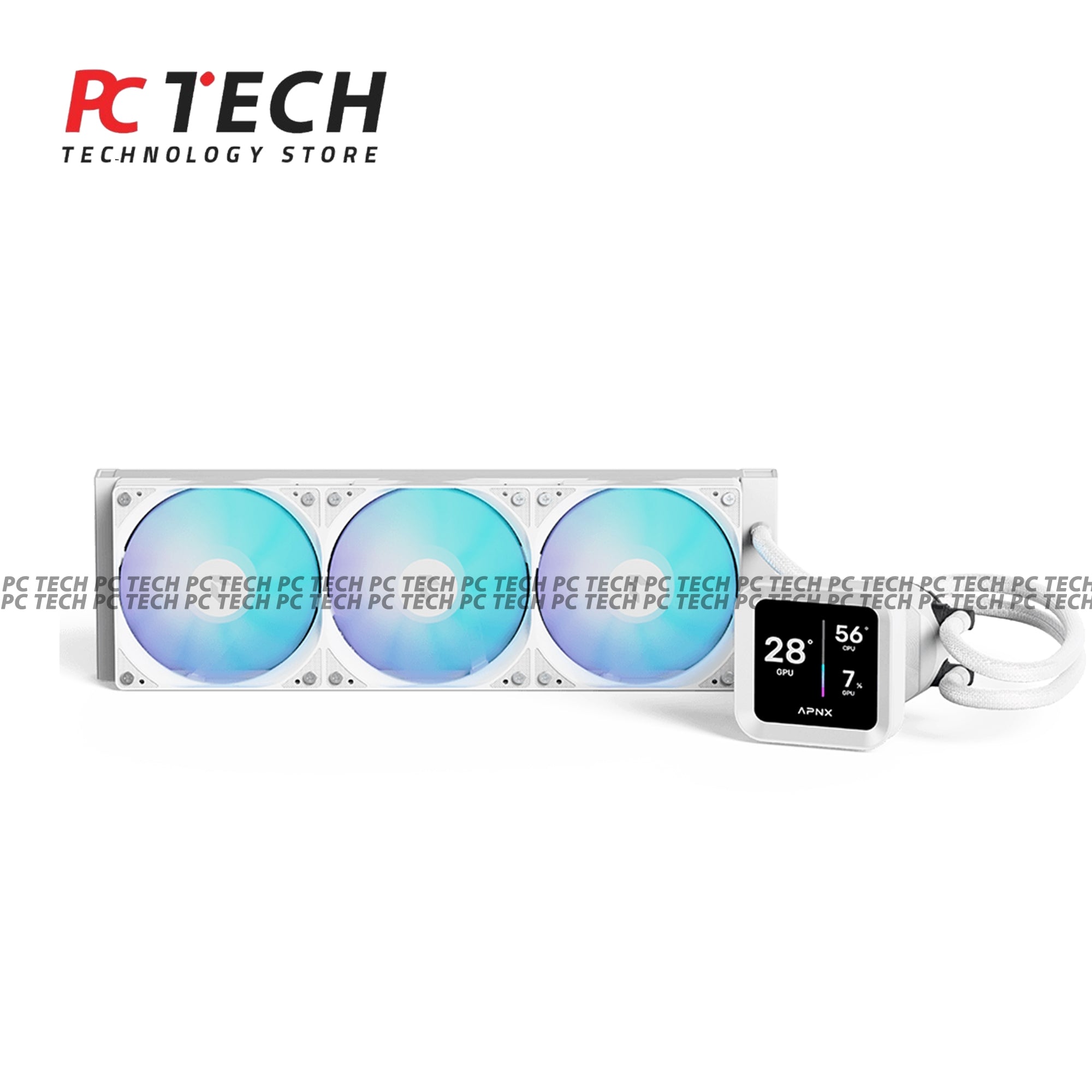 APNX LC1 LCD 360 White Liquid CPU Cooler