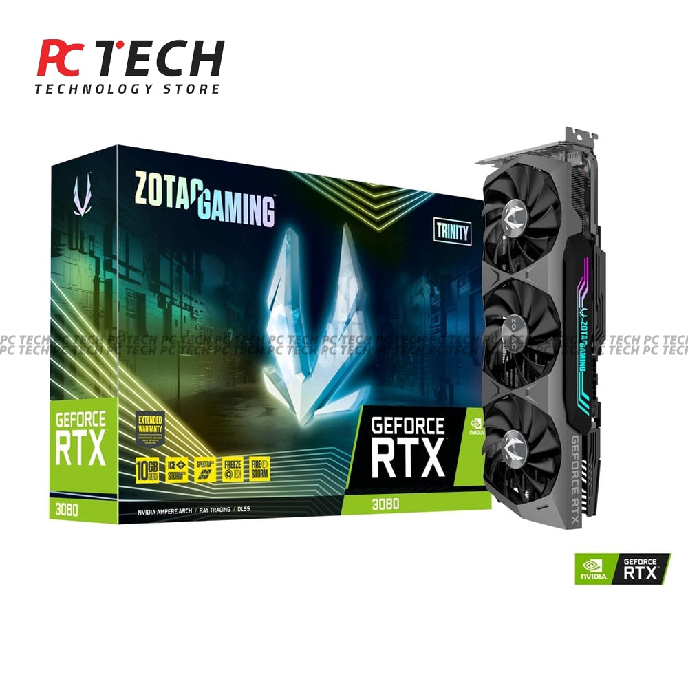 ZOTAC Gaming GeForce RTX 3080 Trinity 10GB GDDR6X Graphics Card – Box Version