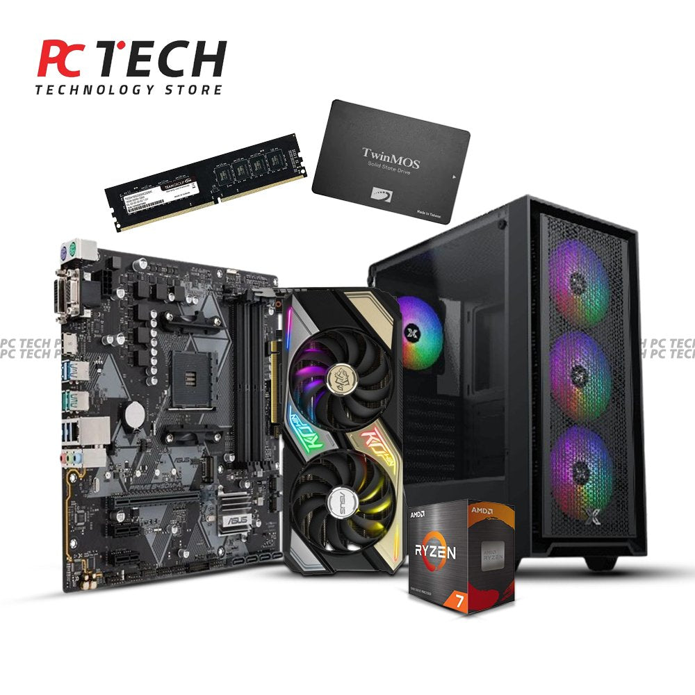 Gaming PC Bundle Ryzen 7 5700X – RTX 3060 Ti 8GB – 16GB RAM – 128GB SSD – 600W PSU