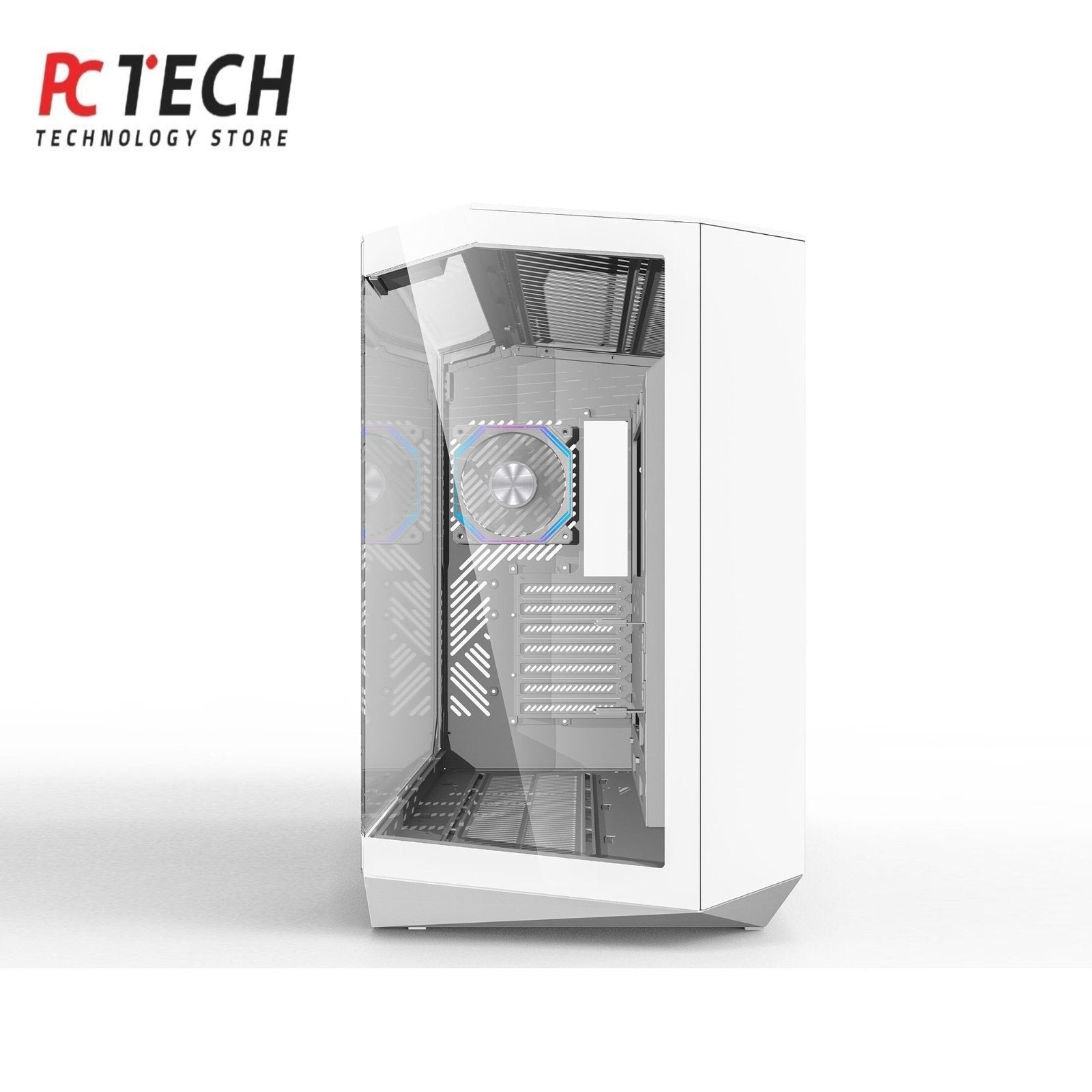 DARKFLASH DY470 White ATX Gaming PC Case with High Airflow