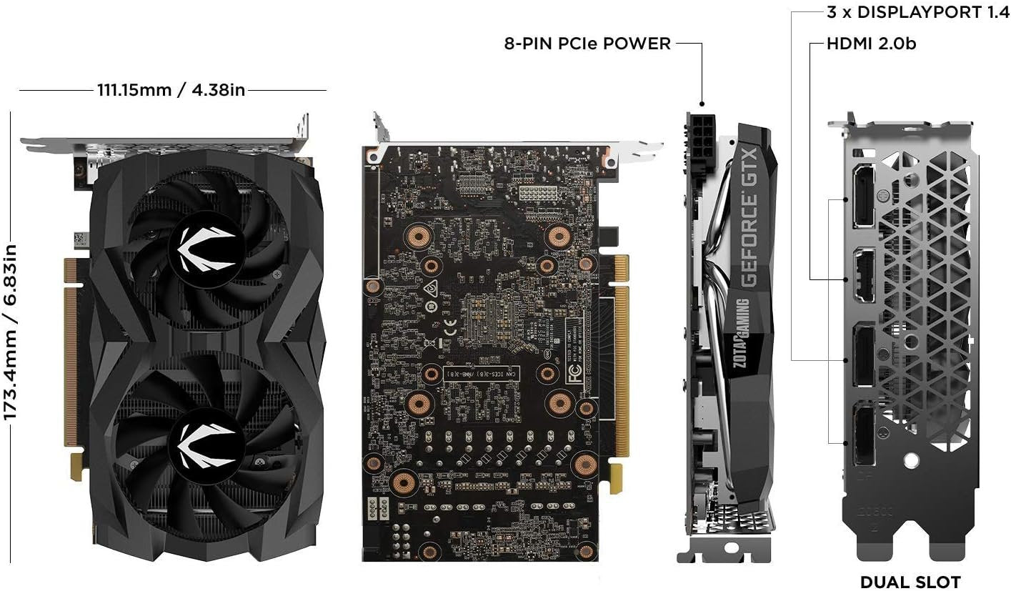 ZOTAC Twin Edge GTX 1660 Super 6GB Graphics Card – Tray Version
