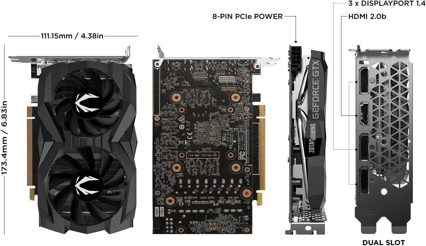 ZOTAC Twin Edge GTX 1660 Ti 6GB Graphics Card – Tray Version