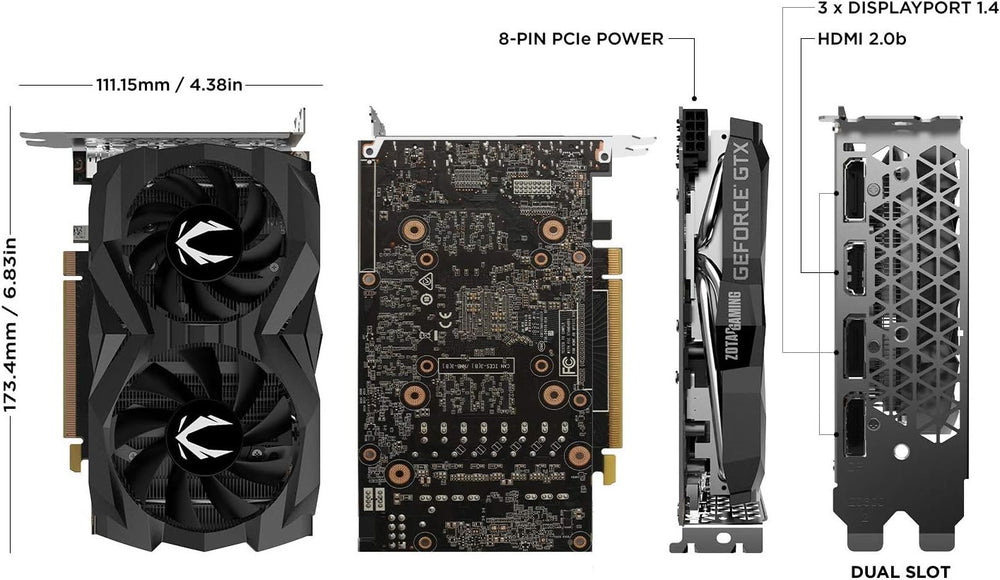 ZOTAC Twin Edge GTX 1660 Ti 6GB Graphics Card – Tray Version