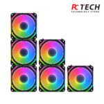 XIGMATEK Starlink Ultra (3PCS Black Easy Clip On & Smart Link Fan,ARGB & PWM Cable,Galaxy II Fan Control Box & Remote,Color Box) - Image 2