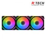 XIGMATEK Starlink Ultra (3PCS Black Easy Clip On & Smart Link Fan,ARGB & PWM Cable,Galaxy II Fan Control Box & Remote,Color Box) - Image 5