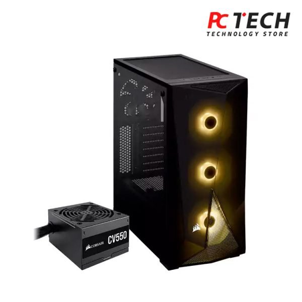 CORSAIR SPEC-DELTA RGB Tempered Glass Gaming Case 550W PSU 80 PLUS Bronze