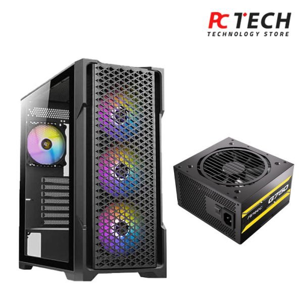 ANTEC AX90 Mid-Tower High-Airflow Mesh ARGB+ PSU Antec 750W +80 Bronze