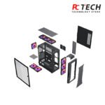 Xander Velox ARGB Mid Tower Case + Power Supply 80 Plus White 700W - Image 5