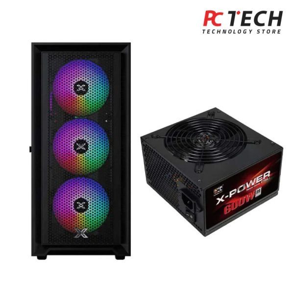 Xigmatek Sky II RGB+ X-Power 600W 80+ White Mid Tower Case