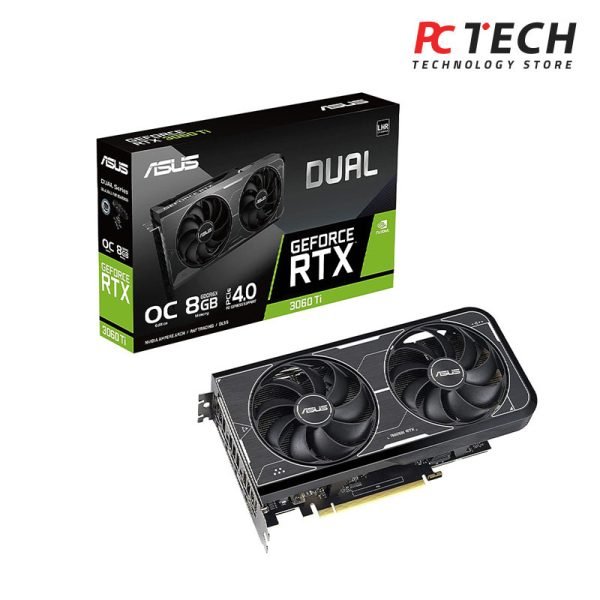 ASUS DUAL NVIDIA RTX 3060TI OC Edition Graphics Card – Pcie 4.0 – 8GB GDDR6X
