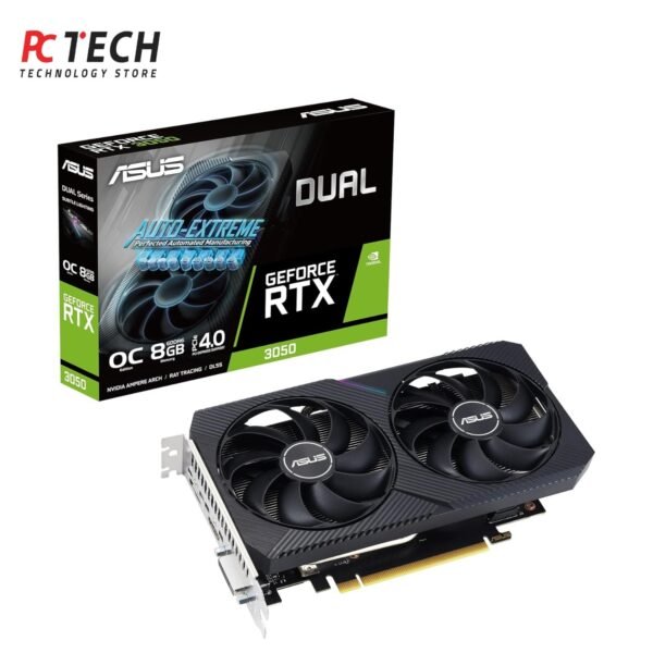 ASUS Dual GeForce RTX 3050 V2 OC Edition 8GB GDDR6 Graphics Card