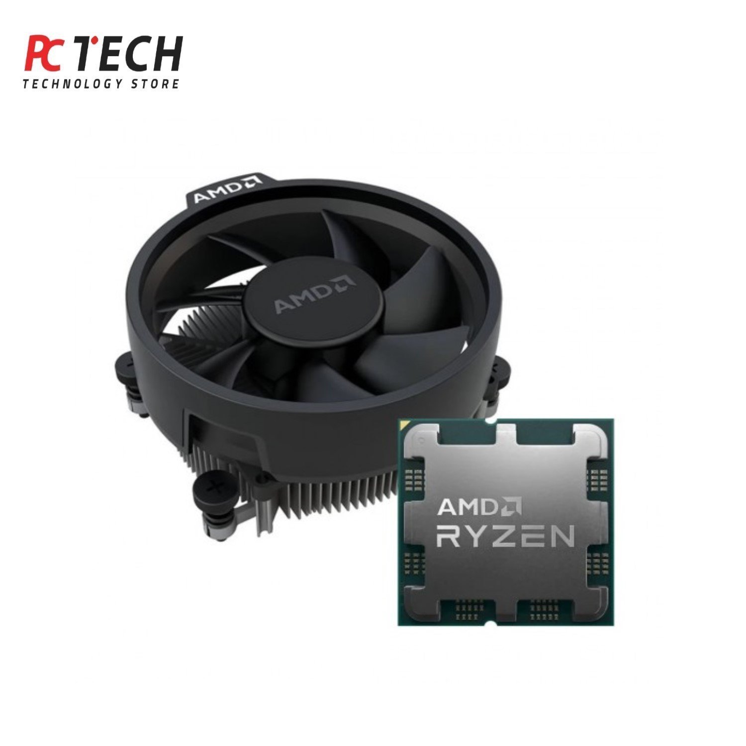 RYZEN 5 7600 TRAY WITH FAN STOCK COOLER AMD AMD Ryzen 5 7600 Processor – 6 Cores, 12 Threads | Tray Version with Stock Cooler - Image 1