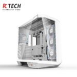 DARKFLASH DY470 White ATX Gaming PC Case with High Airflow