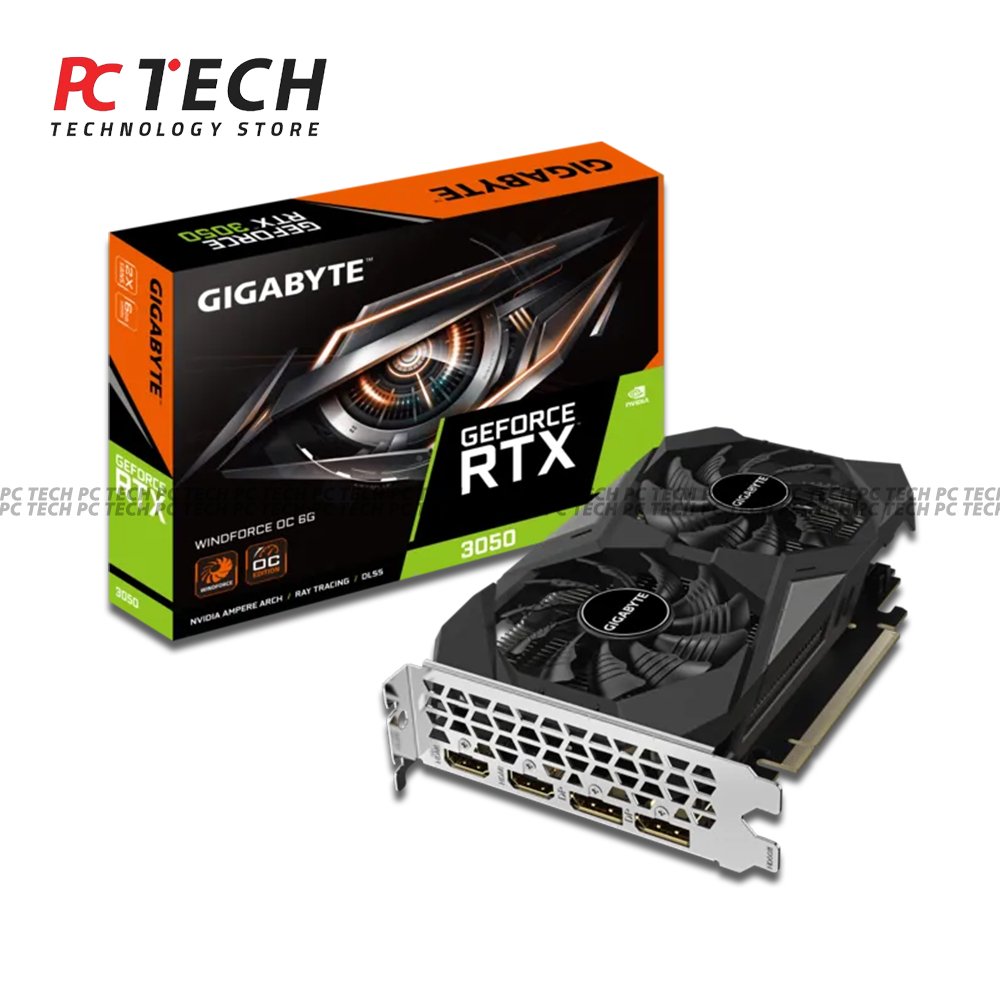 B8.jpg GIGABYTE GeForce RTX 3050 WINDFORCE OC 6GB Graphics Card – GDDR6 - Image 1